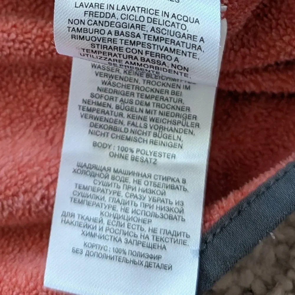 Columbia Mens Orange Rust Half Zip Fleece Pullover Size Large